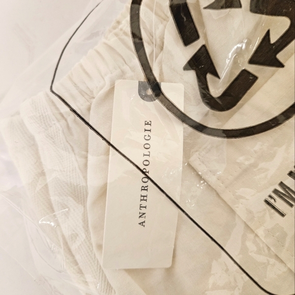 Anthropologie Linen Blend Micro Tap Shorts in Ivory NWT - Picture 12 of 16